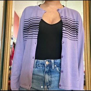 Striped lilac cardigan